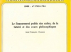 Le financement public des cultes, de la laïcité et des cours philosophiques